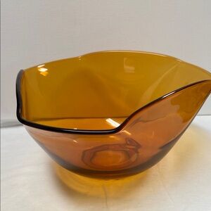 Amber Glass Bowl